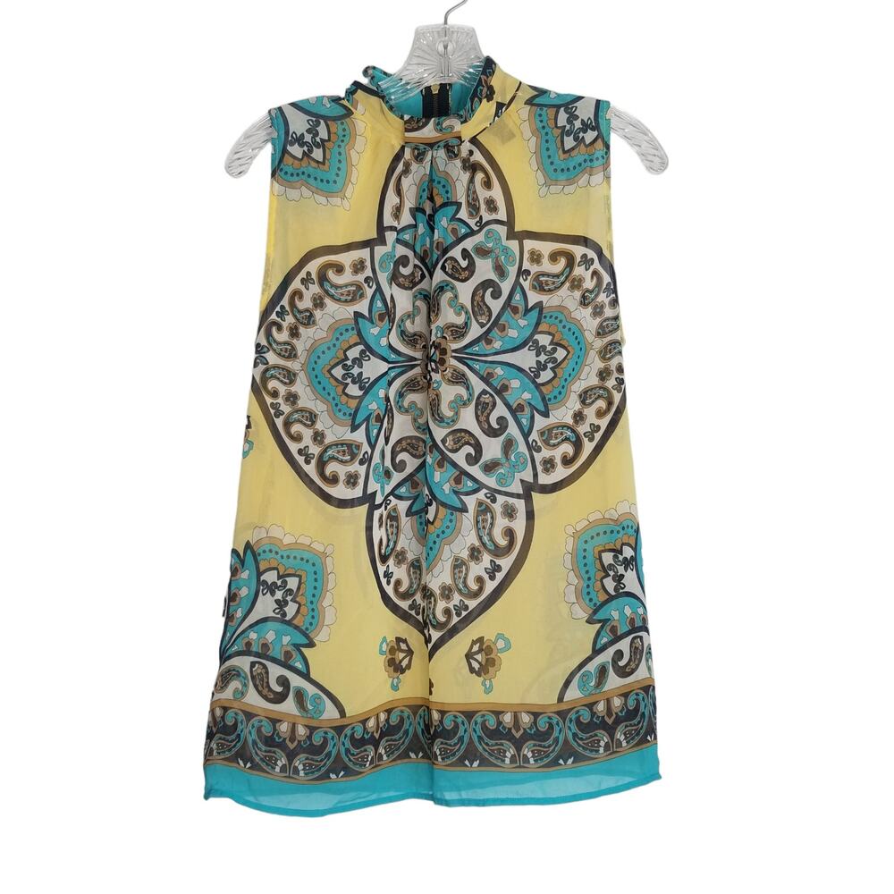 MNG by Mango High Neck Sleeveless Tunic Top, Size M